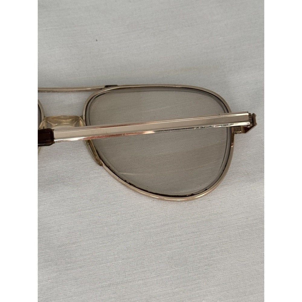 Vtg eyeglasses frames Universal 1/30 10k rgp 5 3/4 Gold Aviator - Picture 7 of 13